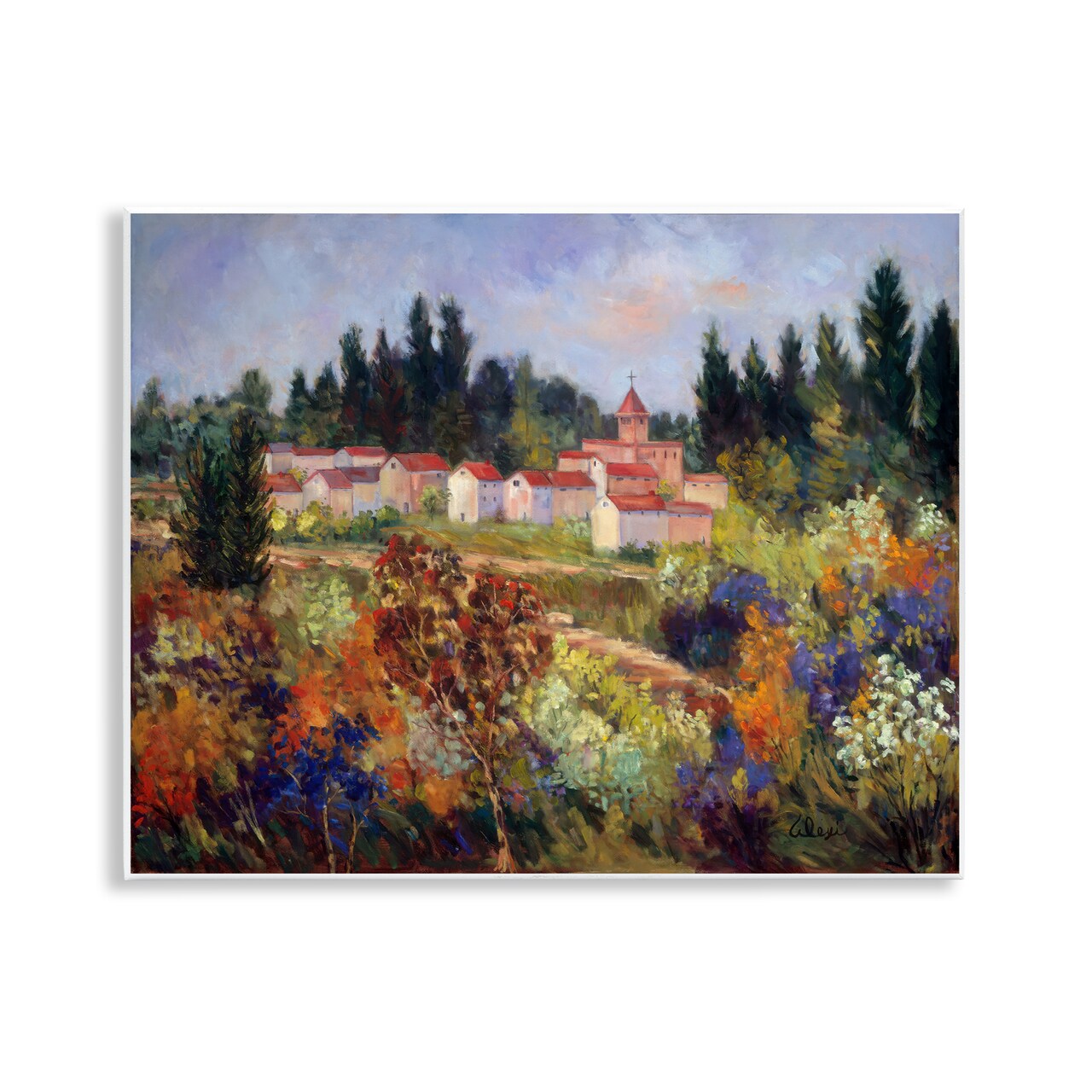 Stupell Industries Tuscan Countryside Garden Wall Plaque Art Design by Alexi Fine
